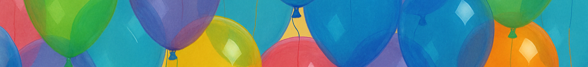 collage of multi color balloons