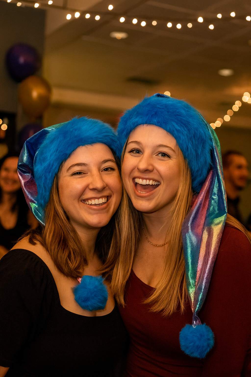Shimmering Tie-Dye Hat with Blue