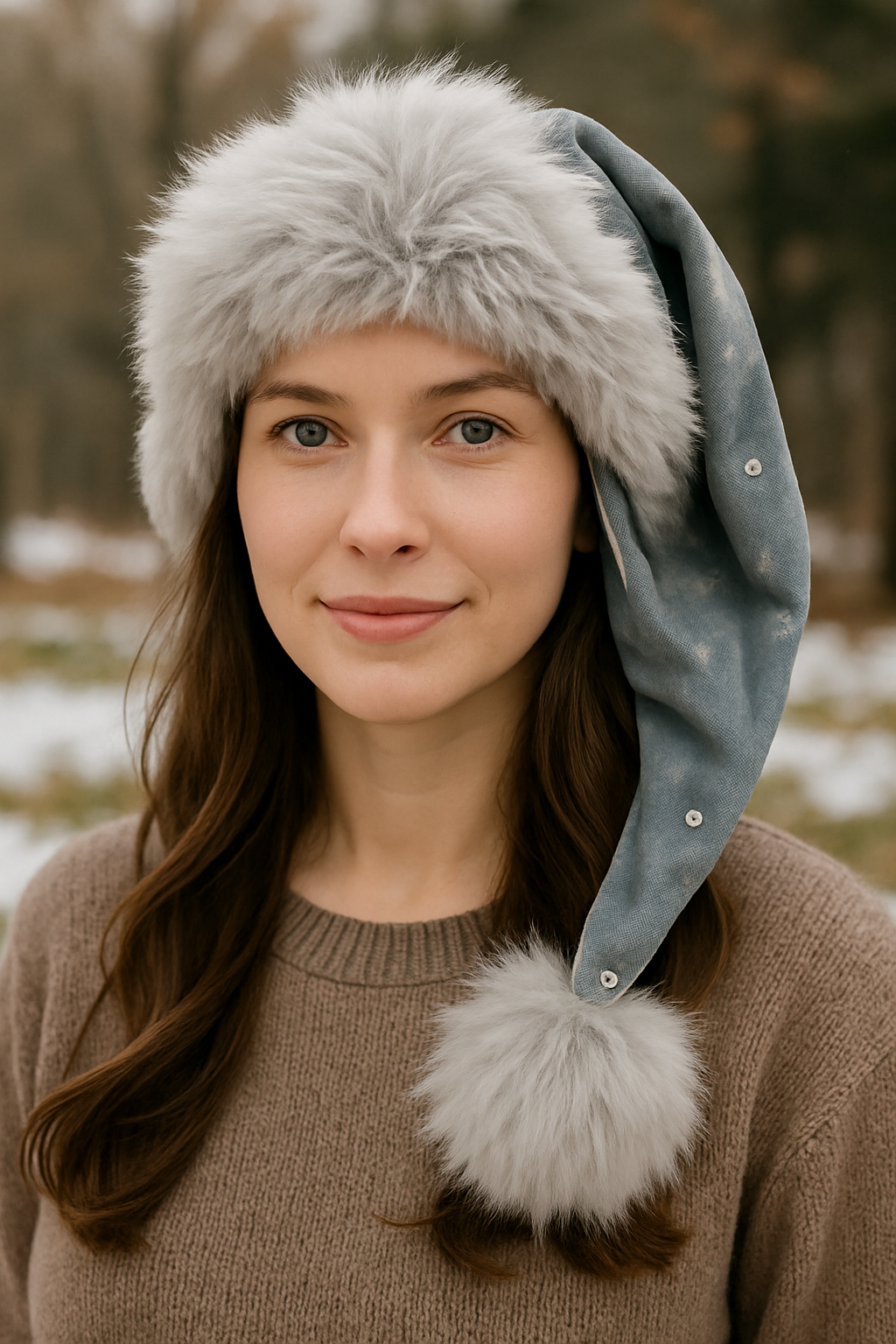 Embossed Silver Velvet Hat with Silver and Jewels