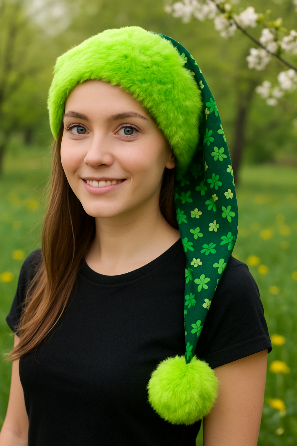 Green Clovers Hat with Green