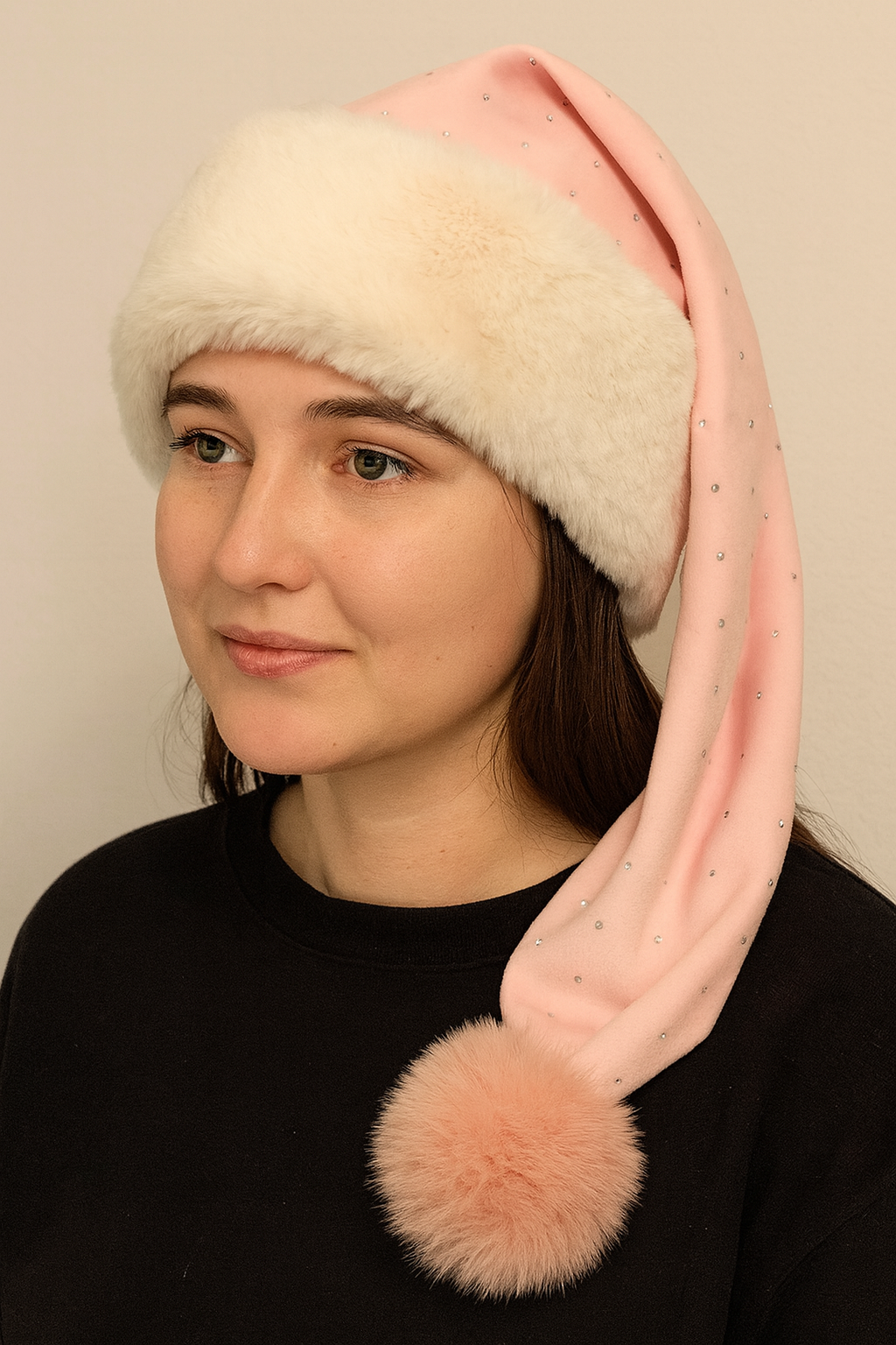 Light Pink Juicy Couture Hat with White and Pink