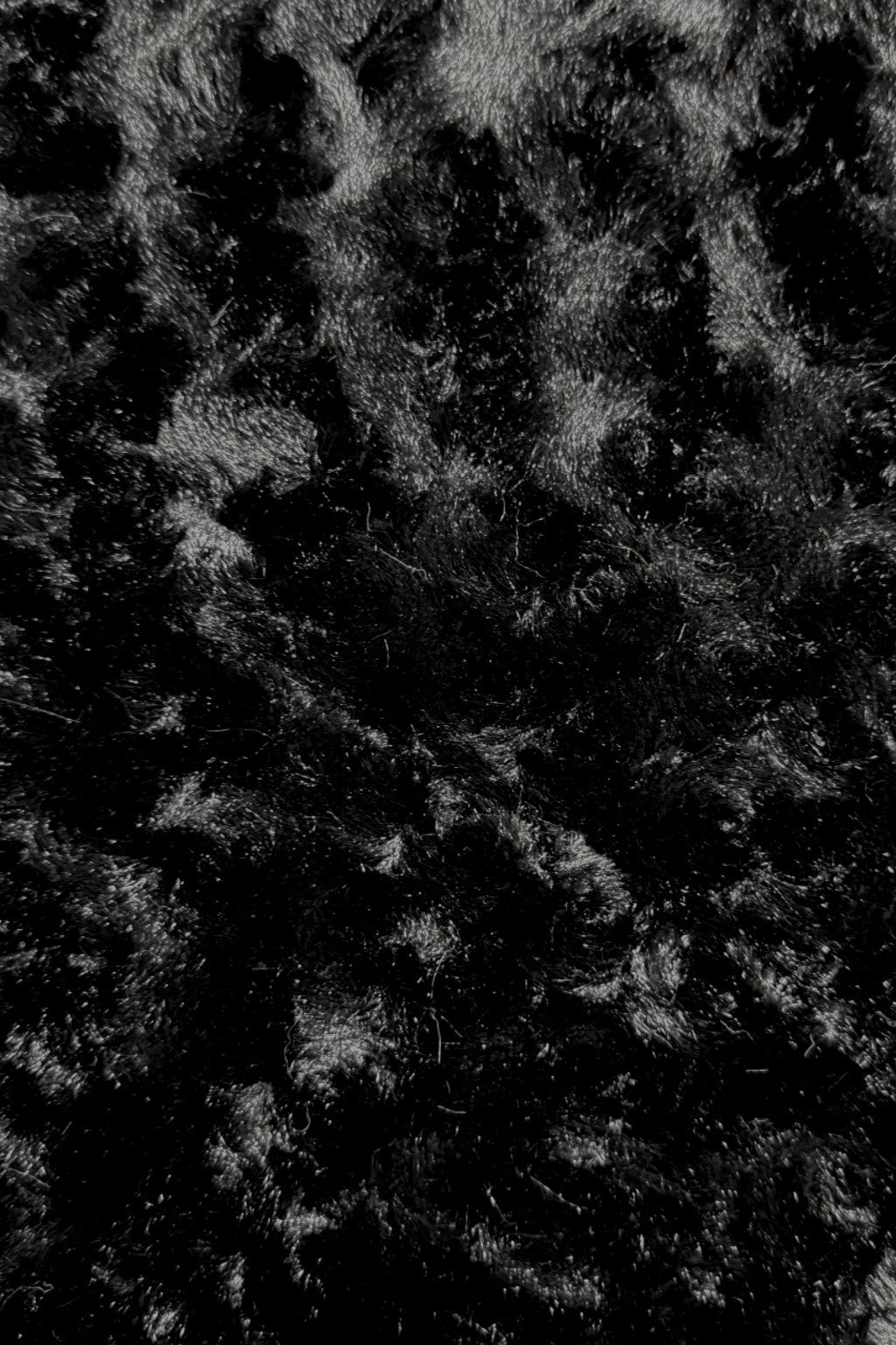 Close-up view of a black panne Velvet fabric.  The panne Velvet is soft, shiny, and has slightly wavy pattern reflecting light.